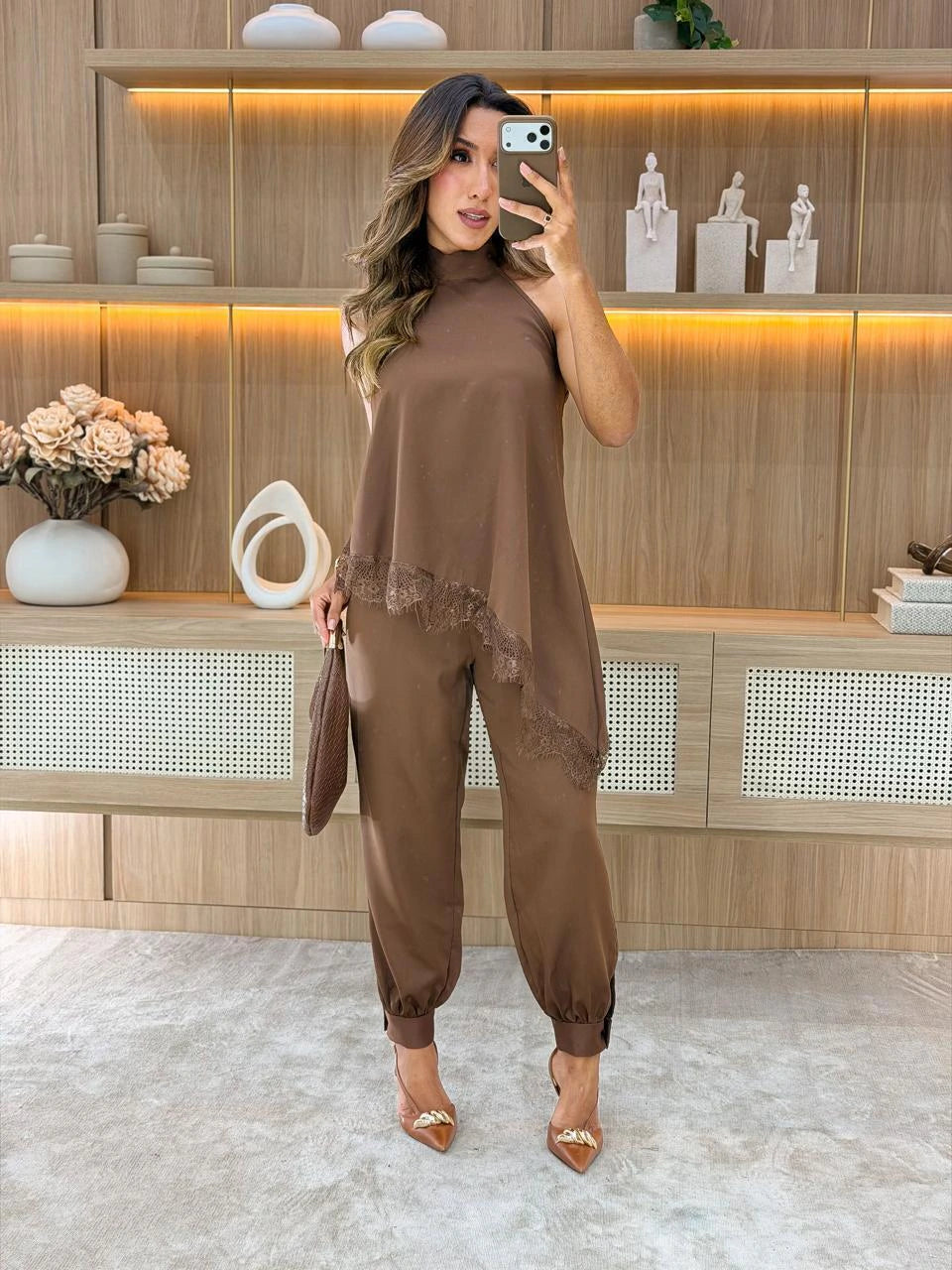 1079 - Conjunto Alfaiataria com renda
