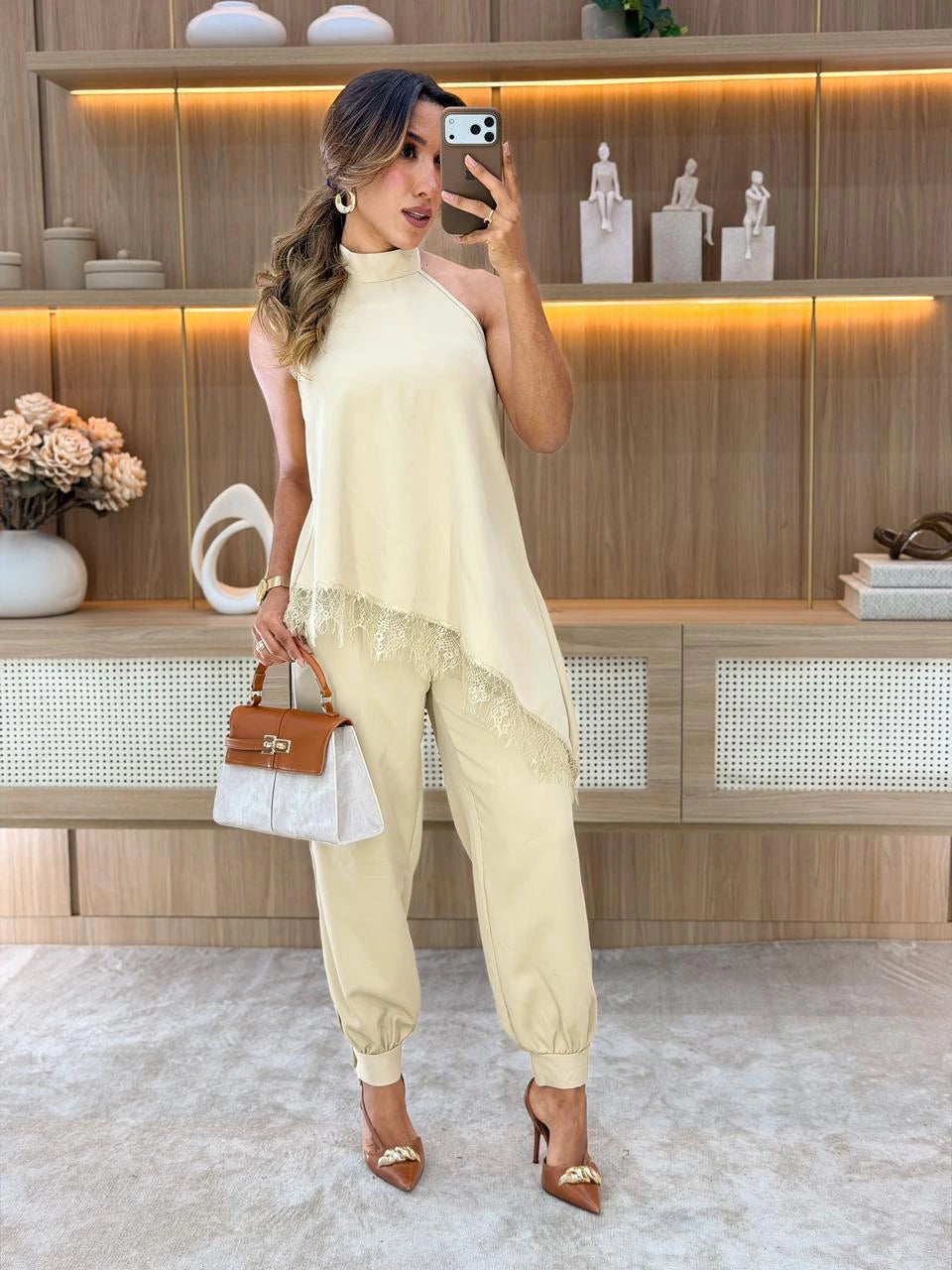 1079 - Conjunto Alfaiataria com renda