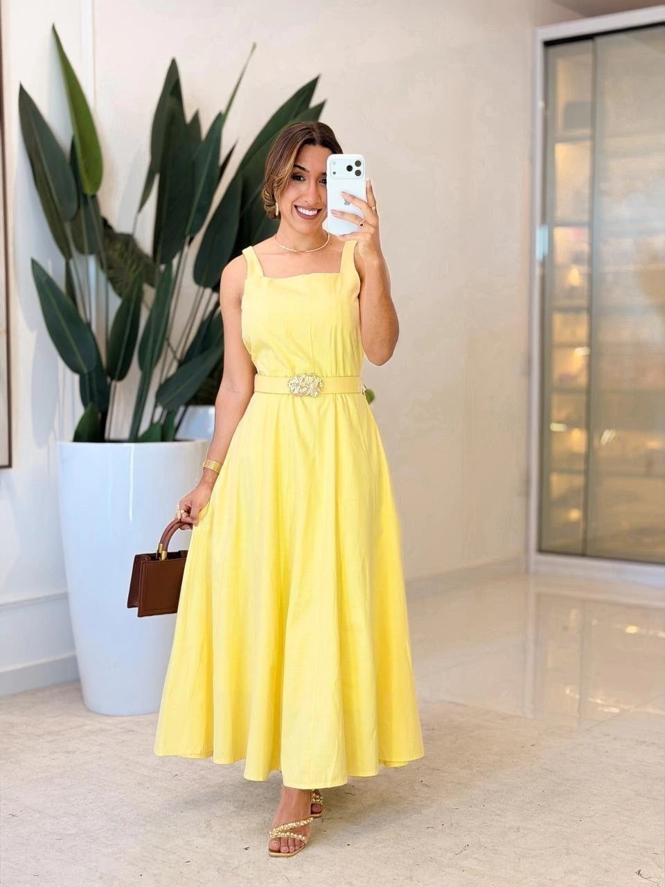 479 - Vestido Linho | Alça