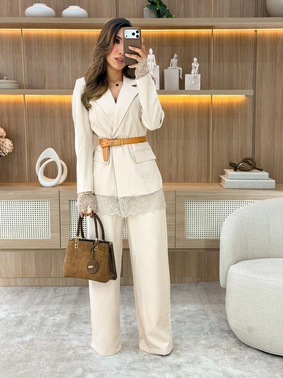 1014 - Conjunto alfaiataria premium | detalhes em renda