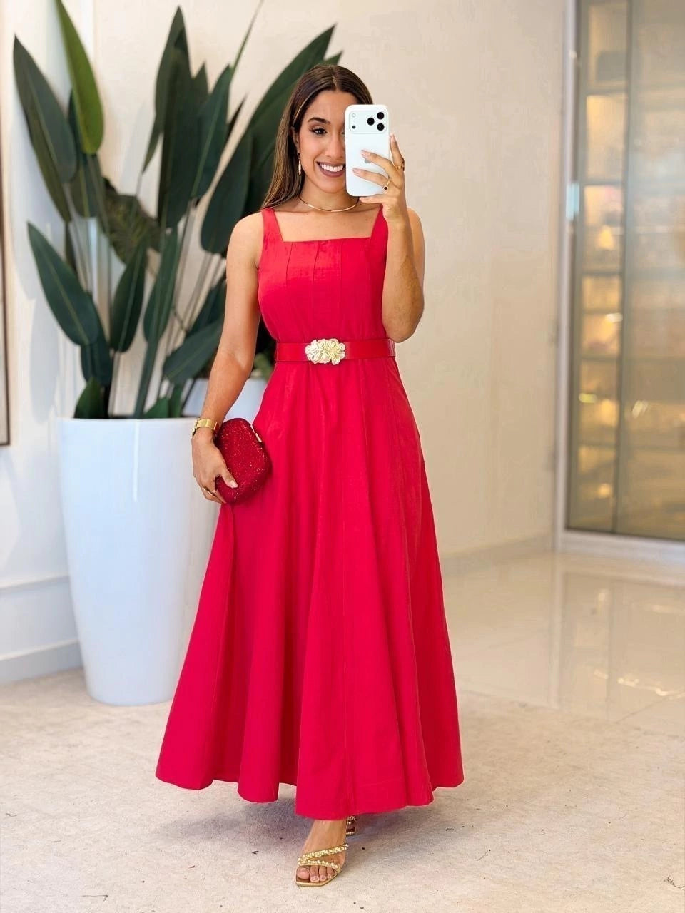 479 - Vestido Linho | Alça