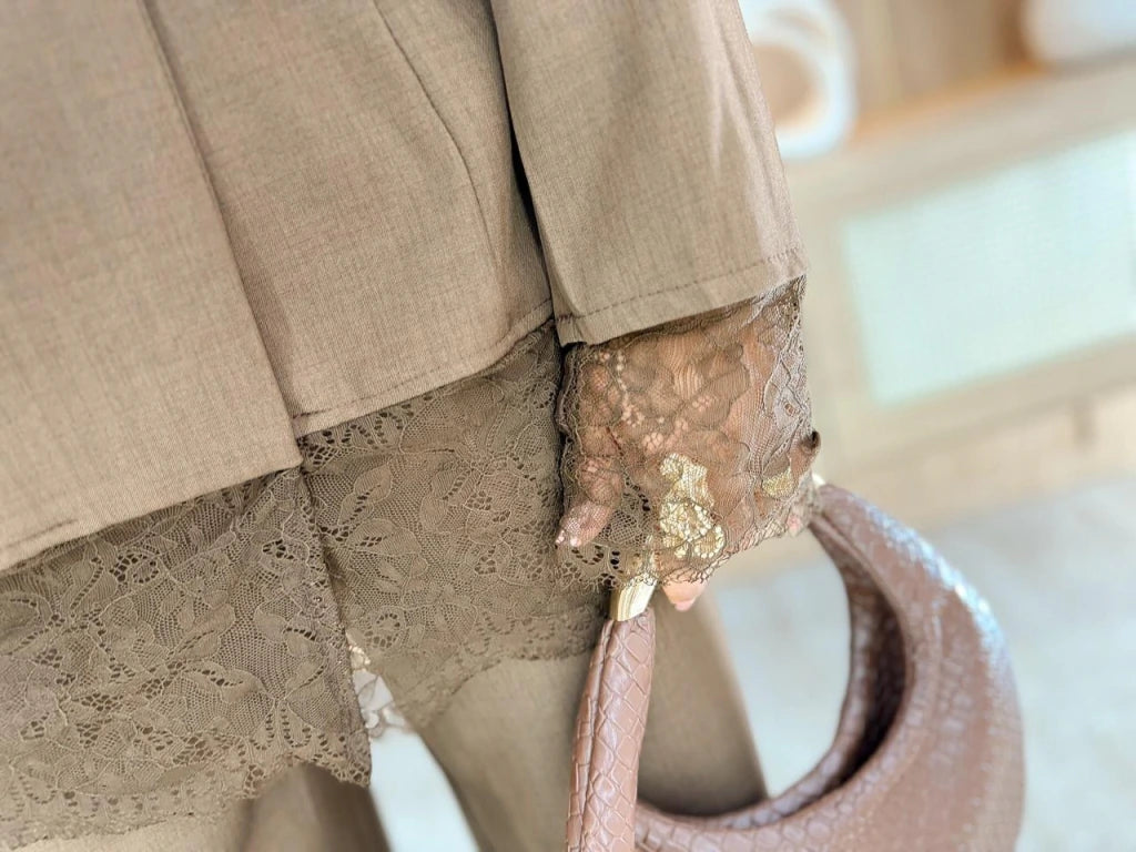 1014 - Conjunto alfaiataria premium | detalhes em renda